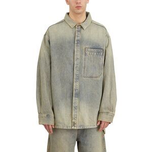ENTIRE STUDIOS Washed Denim Workshirt Men LIGHT BLUE Shirts